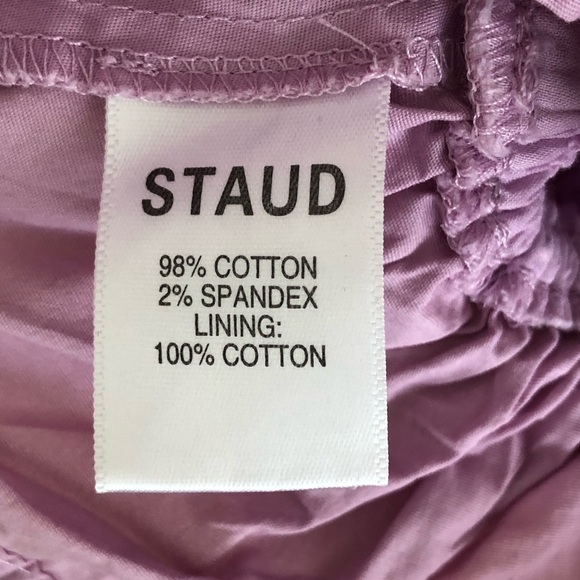 STAUD Lavender Pleated Puffy Sleeves Faye Blouse Top - Picture 6 of 11